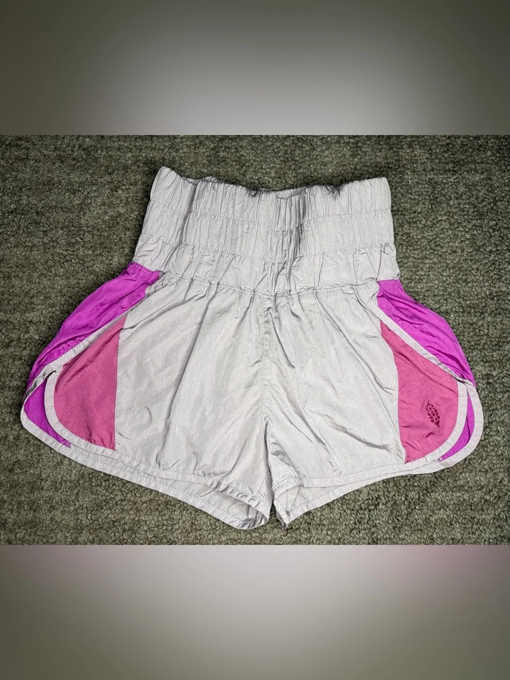 Free People Athletic Shorts with Pink and Magenta Panels